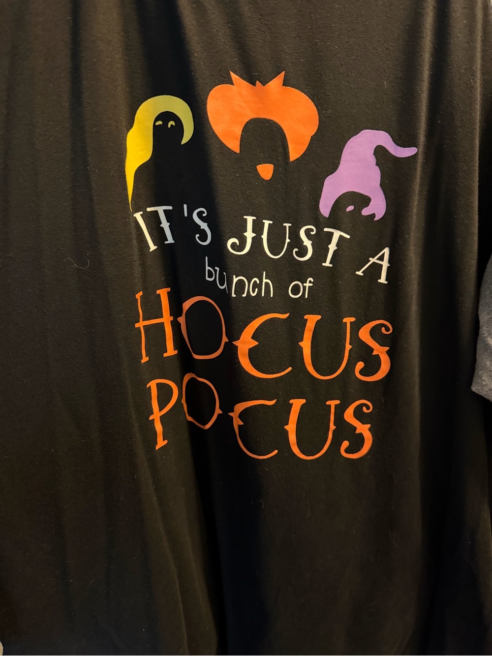Size 4 X Black Long Sleeve 'It's Just a Bunch of Hocus Pocus' Graphic Tee